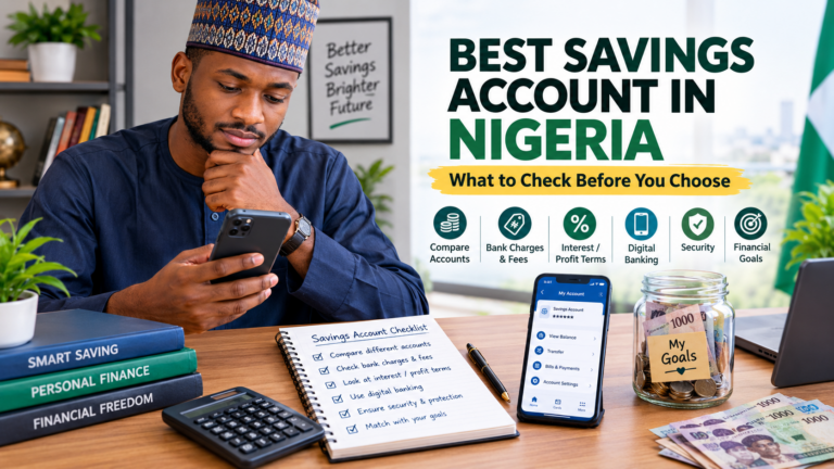 Learn how to choose the best savings account in Nigeria by comparing charges, requirements, digital banking, accessibility, security and savings features.